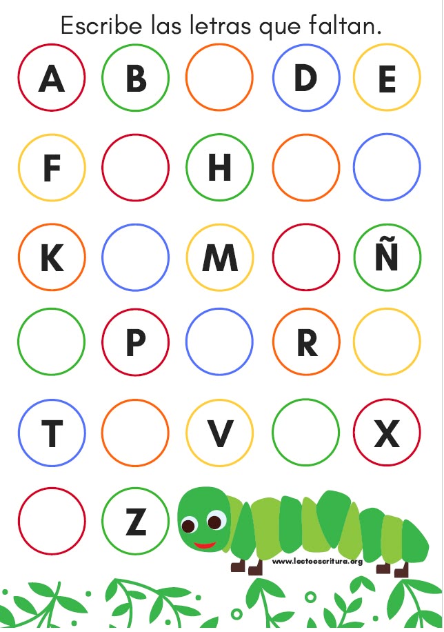 ¿Que letras hacen falta? 